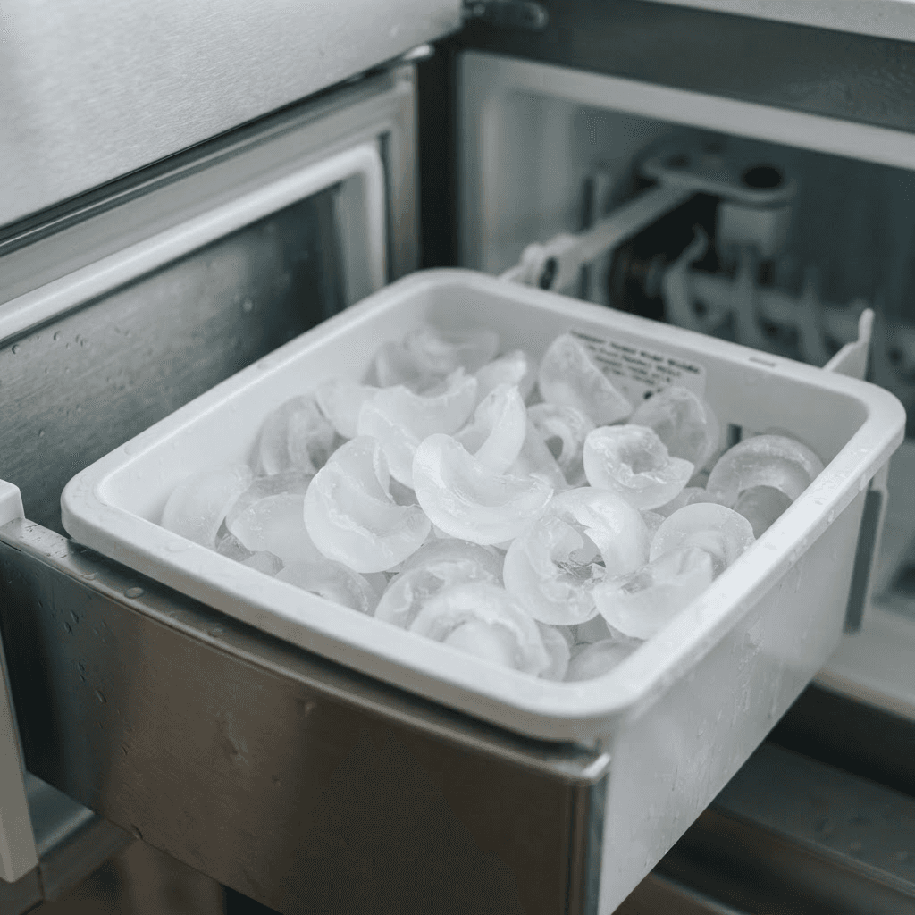 Refrigerators & ice makers affected by hard water mineral scale buildup